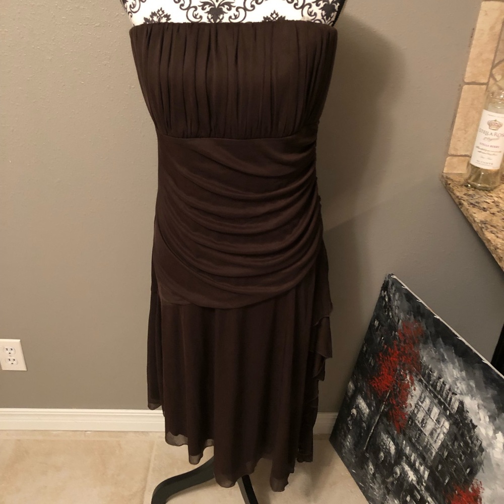 Xl Chocolate Brown strapless dress